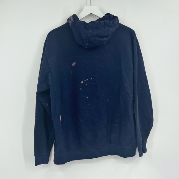 Denver Broncos Custom Bleach Dyed Splatter Hoodie SZ L - Picture 5 of 5